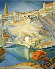 View of Utrecht Paintings - View of Toledo by Diego Rivera